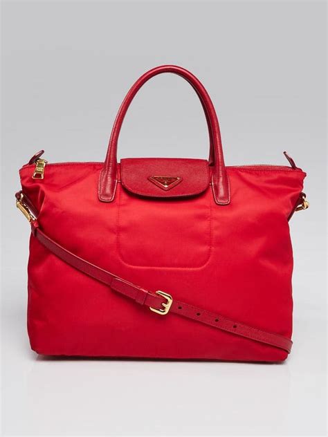 prada tessuto tote bn2541|Red Tessuto Nylon and Saffiano Leather Tote Bag BN2541.